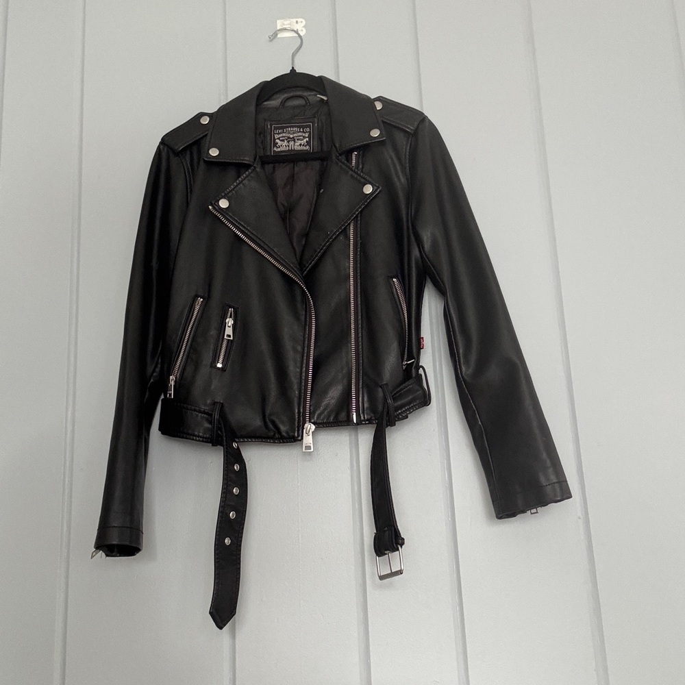 Levi's Black Leather Biker Jacket
